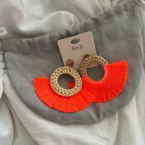 Vibrant fringe earrings